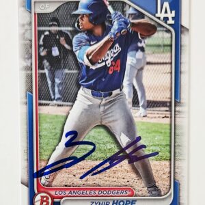 Zyhir Hope Autographed 2024 Bowman Draft Trading Card
